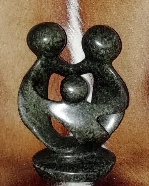African abstract family of 3