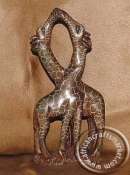 Stone kissing Giraffes African hand Carved Stone Giraffes