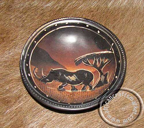 African soapstone bowl - Rhino African soapstone bowl - Rhino