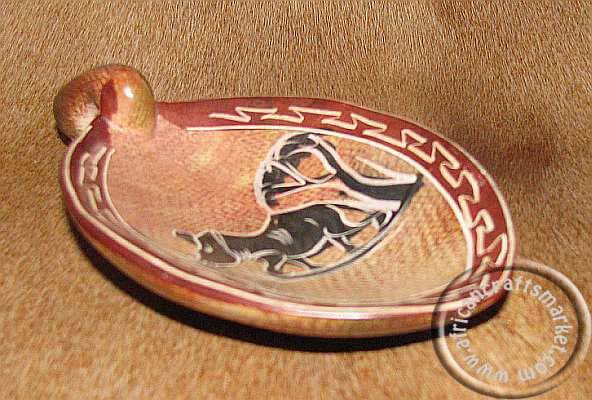 African oval soasptone bowl