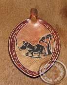 African Animal Soapstone Colorful Plates