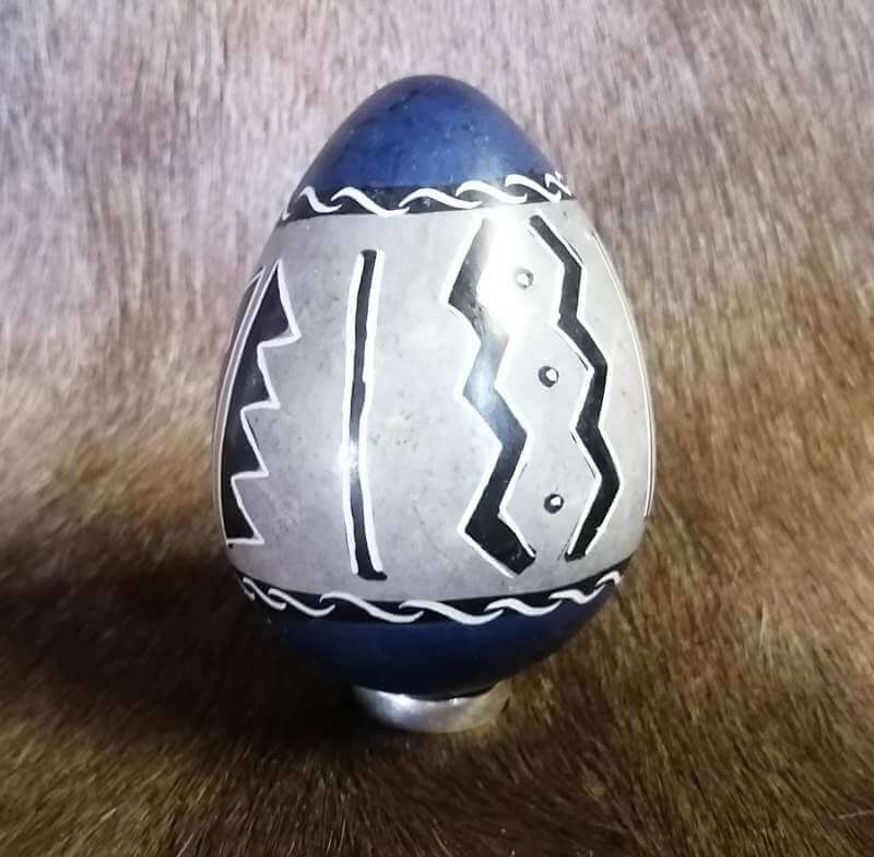 African stone egg - cracked