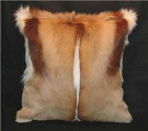 African animal hide cushions