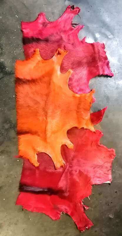 African Springbok hide leather offcuts