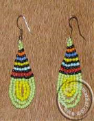African Zulu beaded ear rings