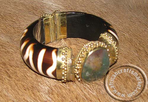 camel bone and stone bracelet African camel bone and stone bracelet