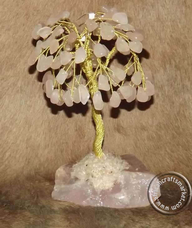 Rose Quartz gemstone tree African Rose Quartz gemstone tree