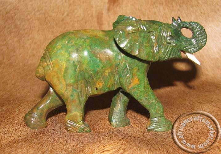 African verdite stone Elephant