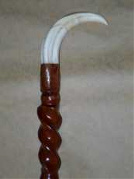 Warthog tusk cane Warthog Tusk handle walking stick cane