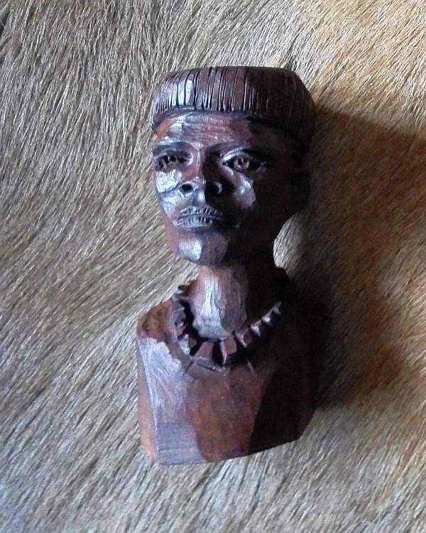 African wood carved Shona man African wood carved Shona man