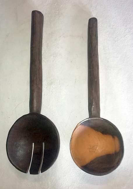 African wood salad server set African Salad servers
