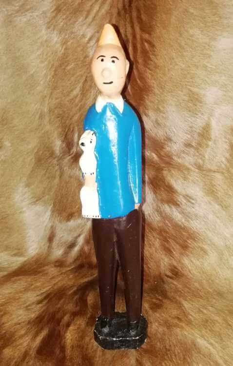 Wooden colonial figure - Tin Tin