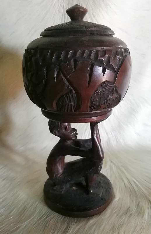 African Shona man Wooden Storage Box