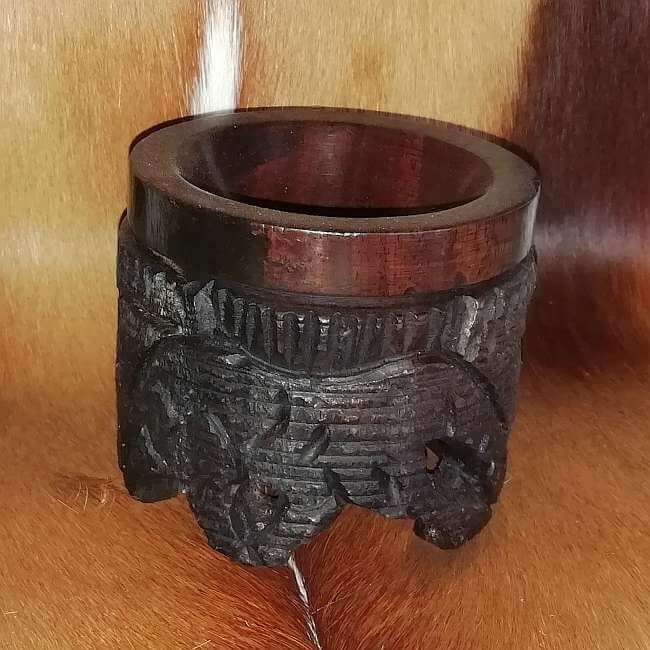 Wooden Ostrich Egg Holder
