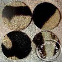 Round Zebra hide coasters