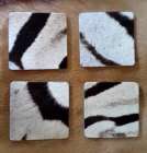 Zebra hide coasters