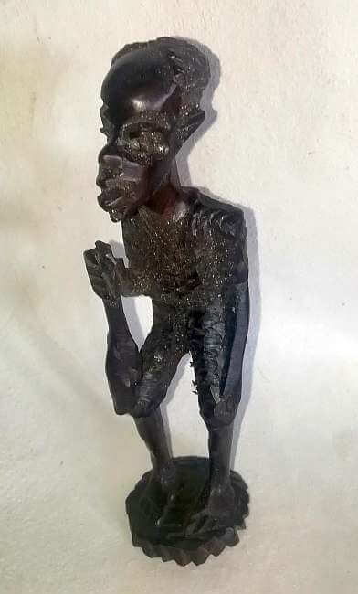 African wooden Zulu tribesman