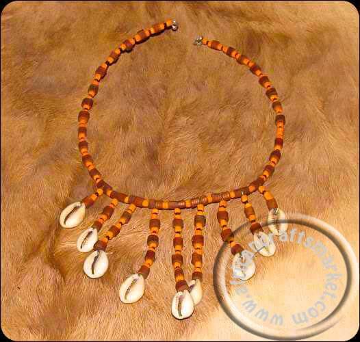 African shell necklace African Cowrie shell necklace