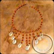 African shell necklace African Cowrie shell necklace
