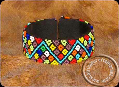 Zulu beaded bracelet African Zulu necklace - colourful