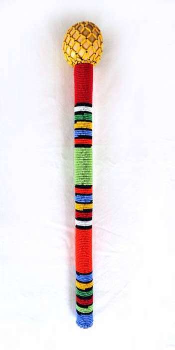 Beaded knob-kerrie - short