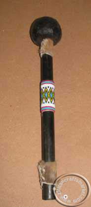 Zulu beaded Knob-Kerrie - short