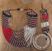 Zulu beaded necklace set Zulu beaded necklace
