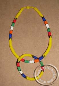handcrafted Zulu necklace set African handcrafted Zulu necklace set