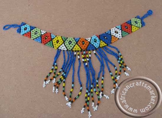 African Zulu beaded necklace