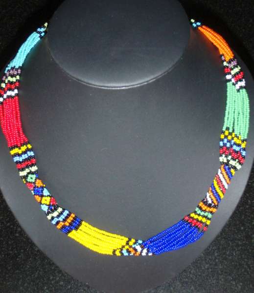 African Zulu beaded necklace