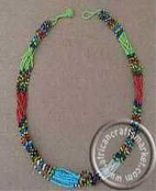 beaded rope necklace - colorful Zulu beaded rope necklace - colorful