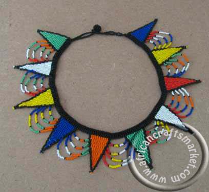 African Zulu beaded necklace