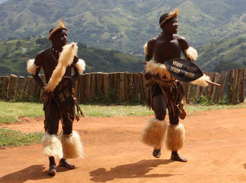 Male Zulu dancers Zulu dancers