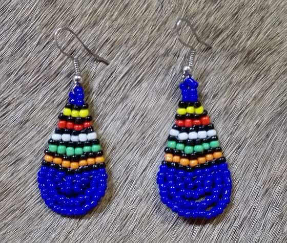 Zulu beaded earrings Zulu beaded earings - Orange