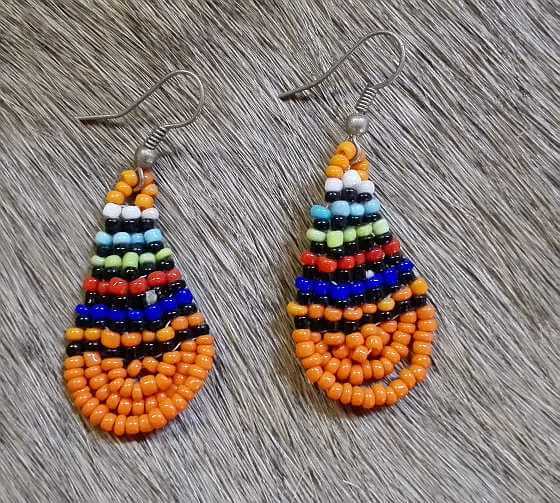 Zulu beaded earrings Zulu beaded earings - Orange