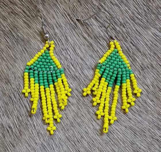 Zulu beaded earrings Zulu beaded earings - Yellow