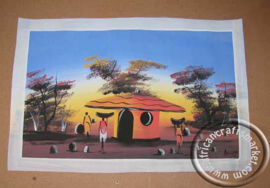 Zulu painting -village Zulu painting -village