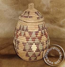 African hand woven Zulu grass basket African hand woven Zulu grass basket