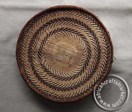African hand woven traditional Zulu basket