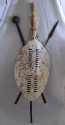 African Zulu shield- brown/white