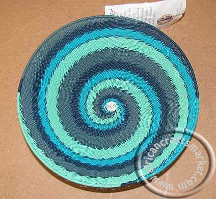African colorful woven wire plate