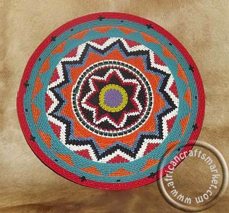 African colorful woven wire plate