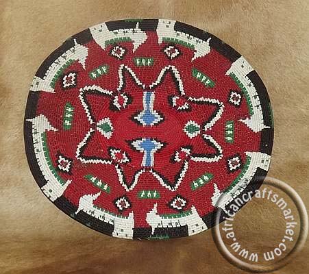 African colorful woven wire plate