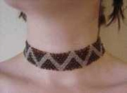 African cooaker necklace African Zulu beaded choker necklace