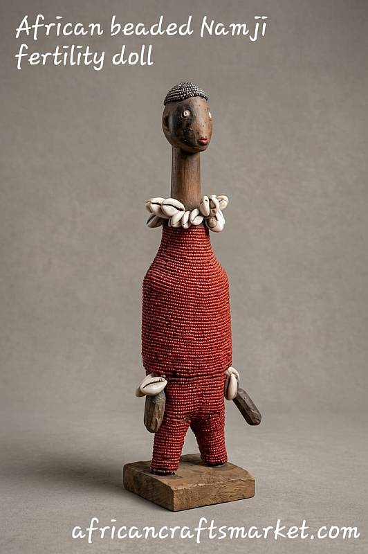 African fertility Namji doll African beaded Namji fertility doll