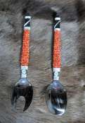 African beaded salad servers African Beaded Salad Servers