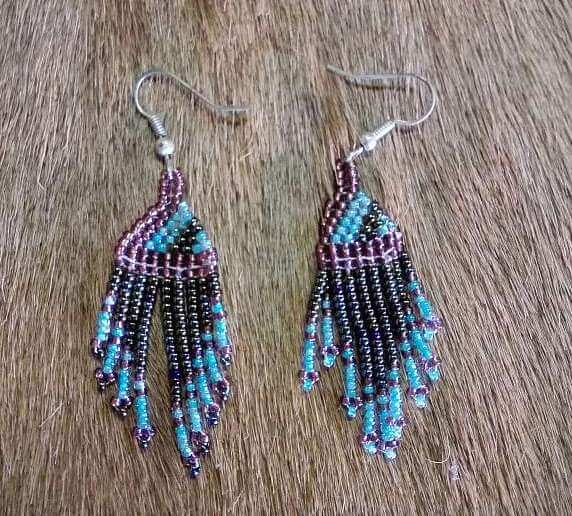 Zulu beaded earrings Zulu beaded earings - blue