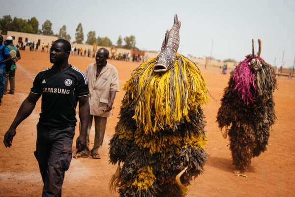 African mask costume