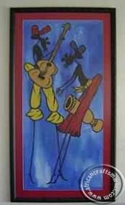 African musician painting African musician painting