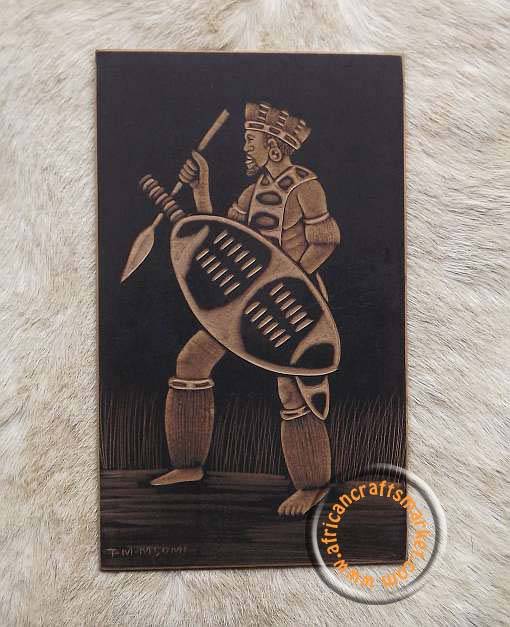 Zulu mand with shield Zulu mand Shield